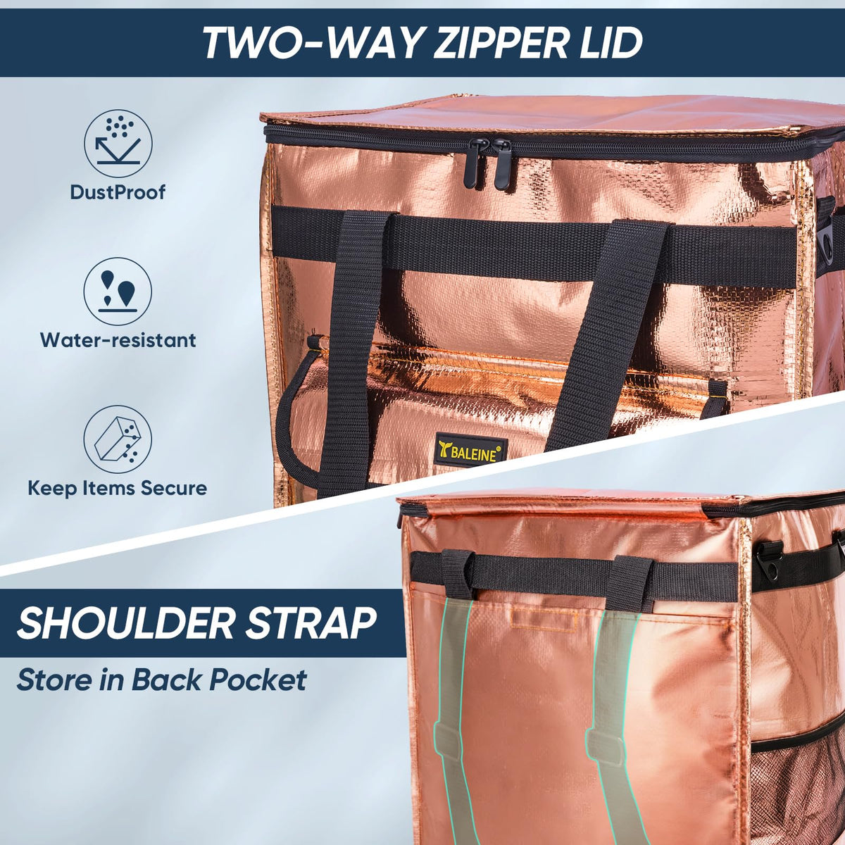 BALEINE detachable long-handle and front pocket for quick access