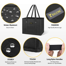BALEINE fold-flat storage for compact pantry and car trunk