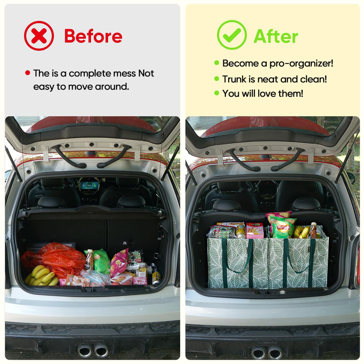 BALEINE spacious tote capacity holds groceries and market finds.
