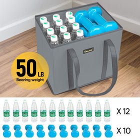 BALEINE Mosaic bags organized in a shopping cart for efficient loading.