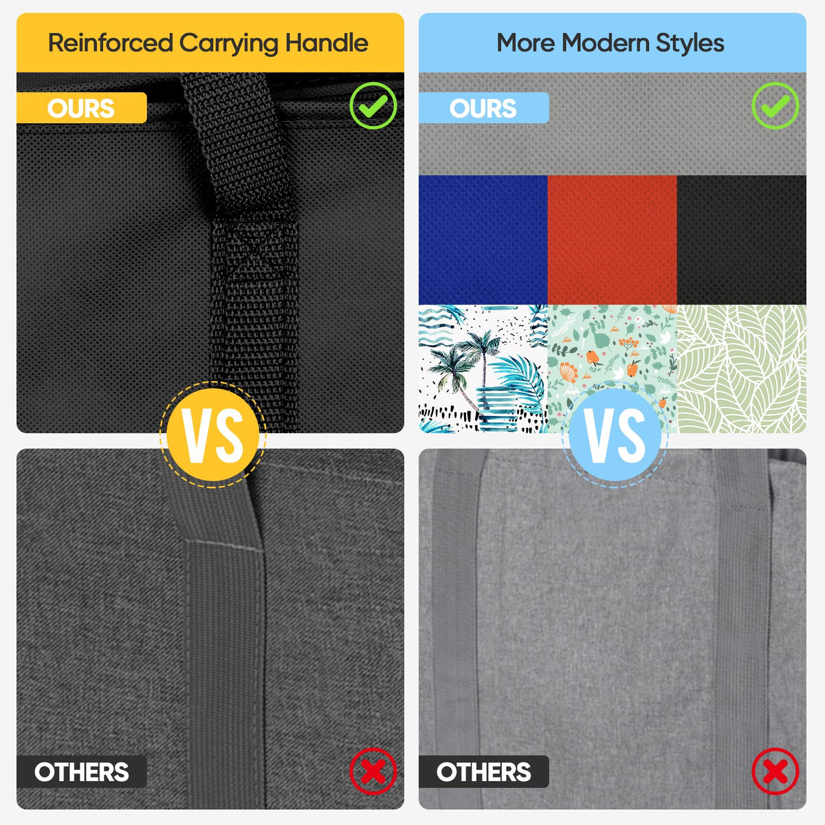 BALEINE organized shopping bags simplify loading in carts and trunks.