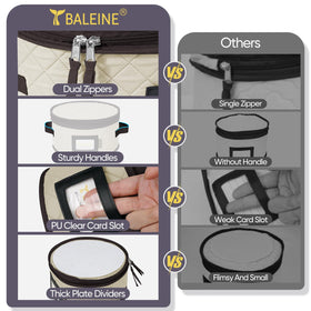 BALEINE pu leather window front-view reveals contents at a glance.
