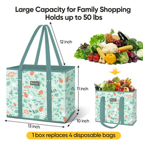 BALEINE reinforced bottom and long handles for easy loading of heavy items.