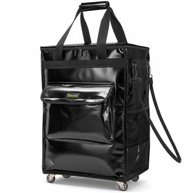BALEINE reusable grocery bags on wheels front pocket lid for organized shopping