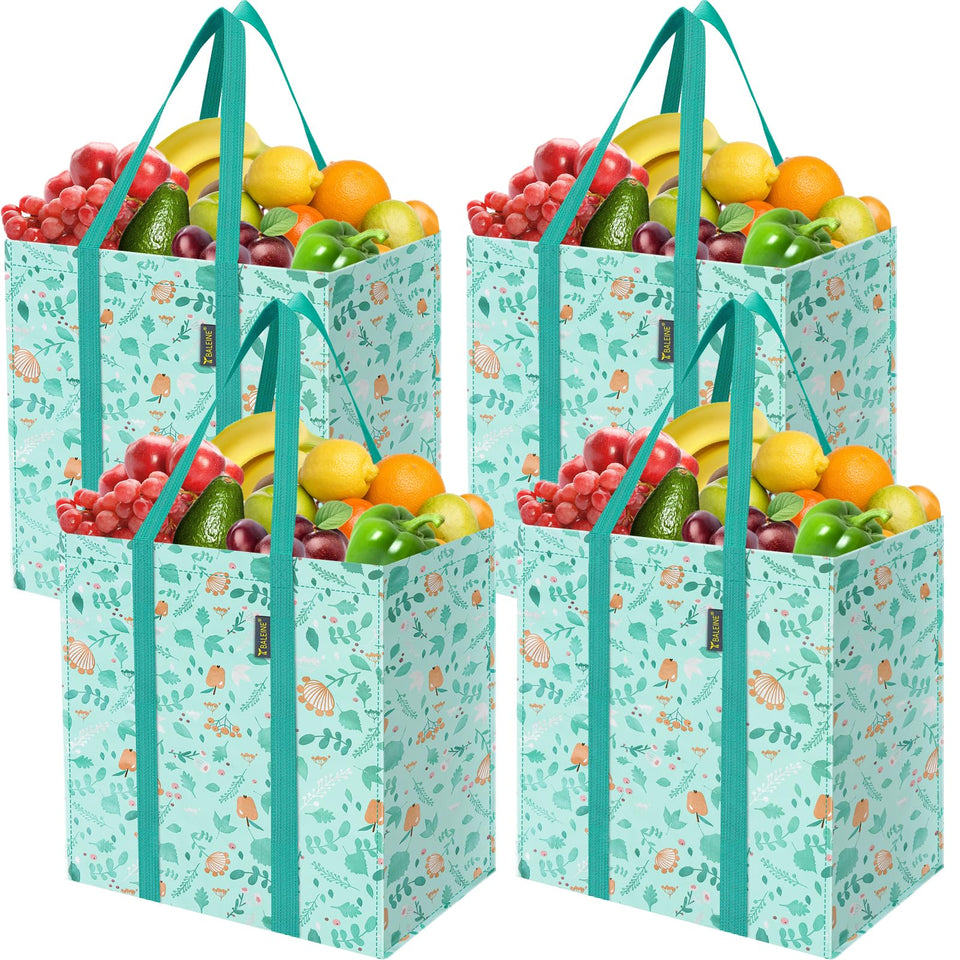 BALEINE Spring Stroll grocery bag front view with reinforced bottom for sturdy loading