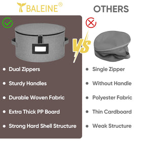 BALEINE stackable design simplifies long-term storage and moving.