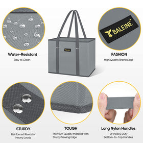 BALEINE sturdy handles support heavy groceries for comfortable carrying.