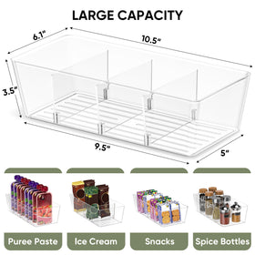BALEINE transparent plastic bin ideal for snacks, tea, and spices.