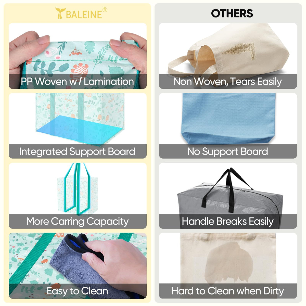 BALEINE use cases groceries farmers market beach for versatile shopping