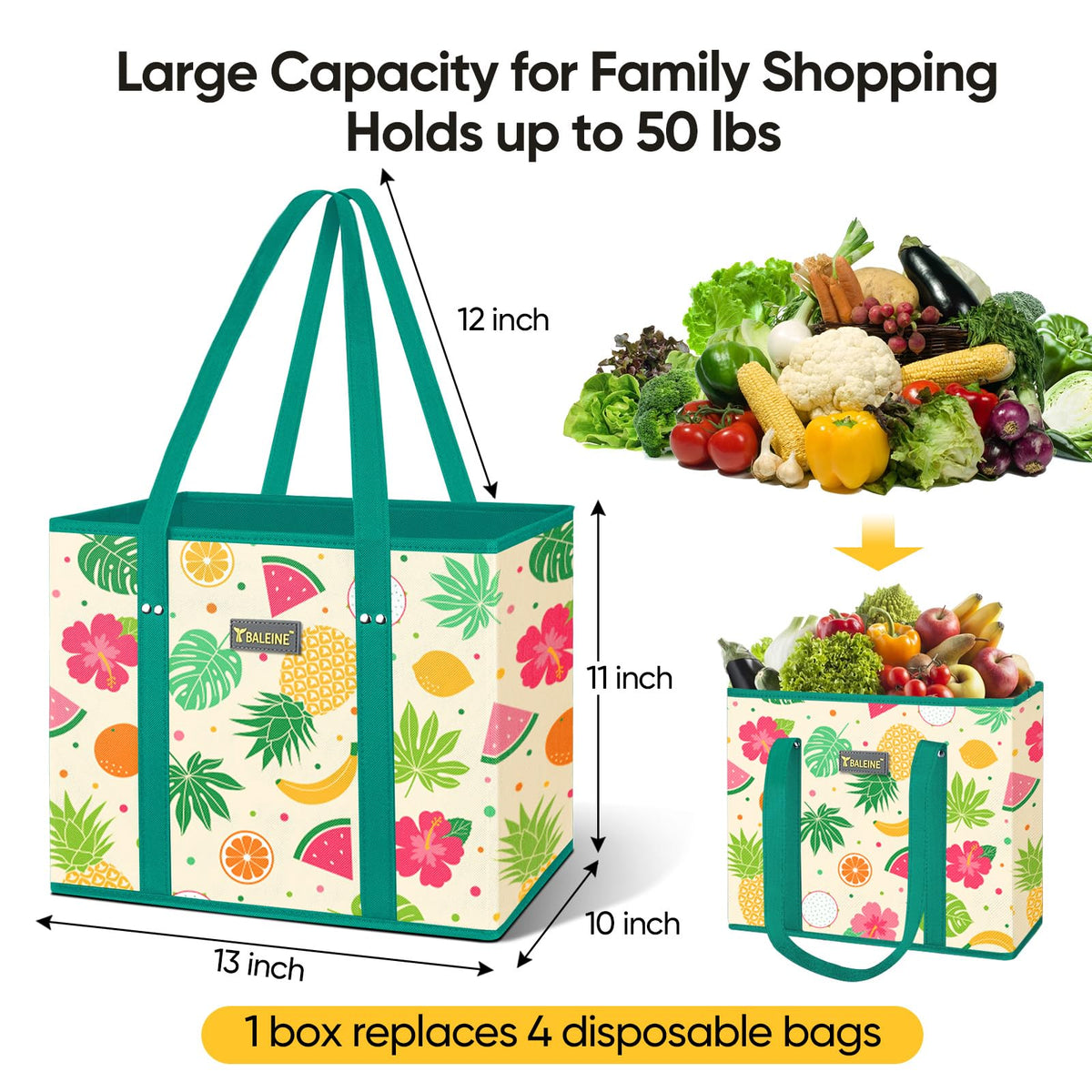 BALEINE water-resistant tote is easy to wipe clean after outdoor shopping.
