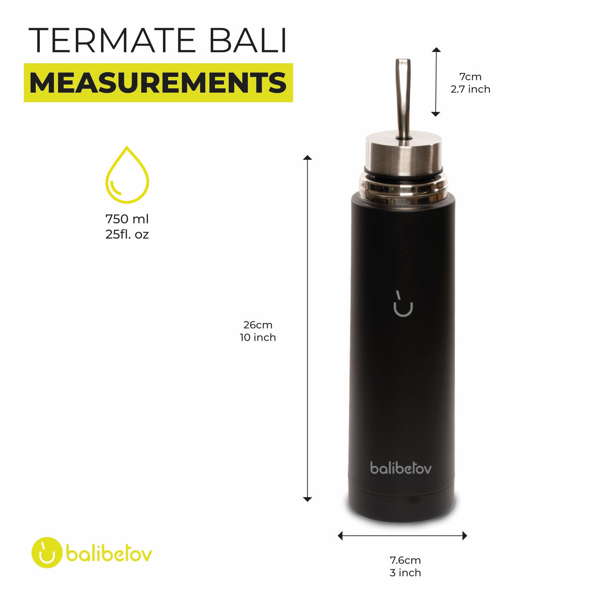 Balibetov vacuum-insulated stainless steel keeps water hot for hours