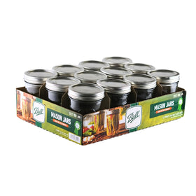 Ball 16oz wide-mouth jar with lids and bands for storage and sealing