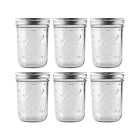 Ball 16oz wide-mouth mason jar with airtight lid for canning and fermentation.