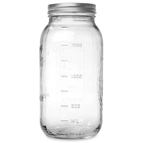Ball 64oz mason jar open mouth ready for preserves or dry goods.