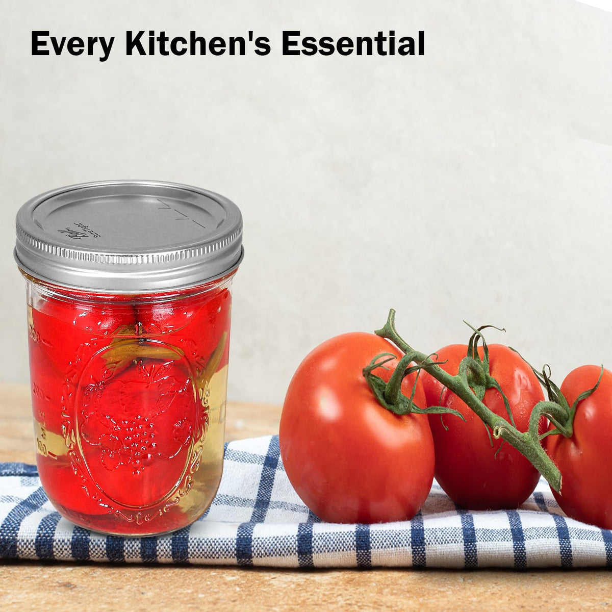 Ball date-marked lids help track freshness.