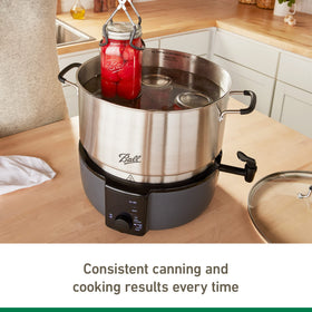 Ball EasyCanner drain spigot enables mess-free pouring into the sink.