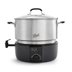 Ball EasyCanner front view highlights space-saving freestanding design for counter canning.