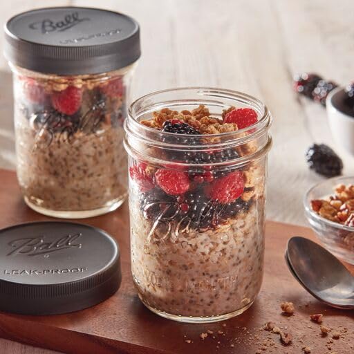 Ball leak-proof lids on jars with juice and jam for versatile use
