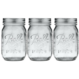 Ball Mason Jar regular-mouth 16oz 3-pack for canning and storage