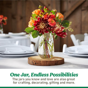 Ball Mason Jar stackable design saves space