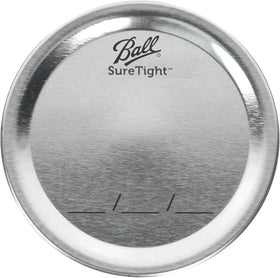 Ball Mason Jar Lids regular mouth with sealed band ready for easy storage.