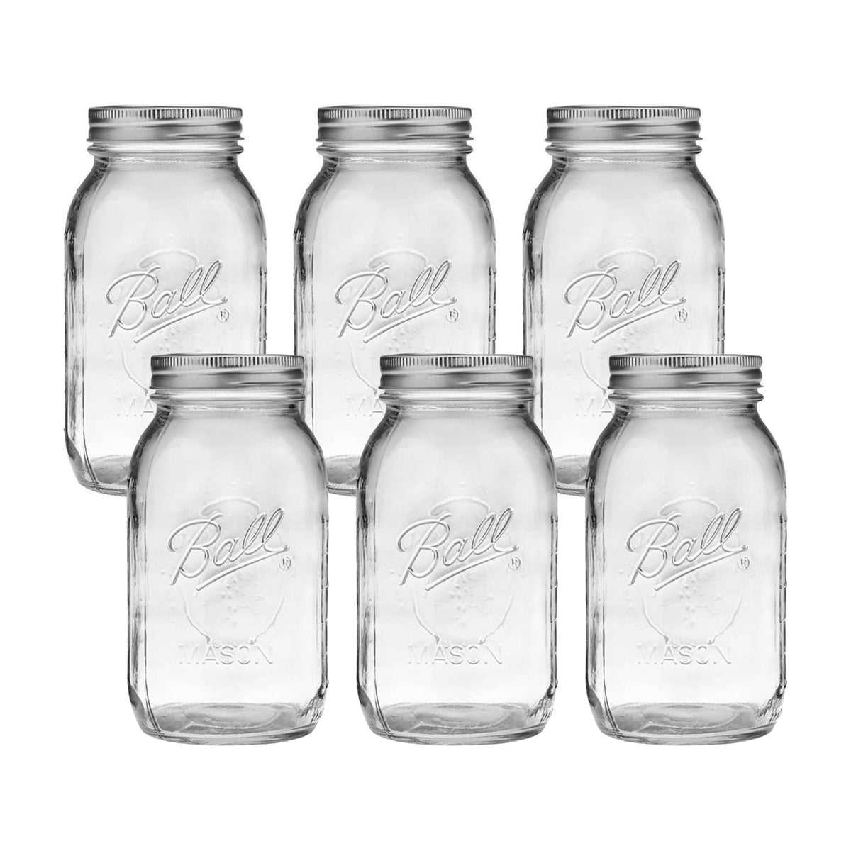 Ball regular-mouth 32oz jar with lids and bands for canning