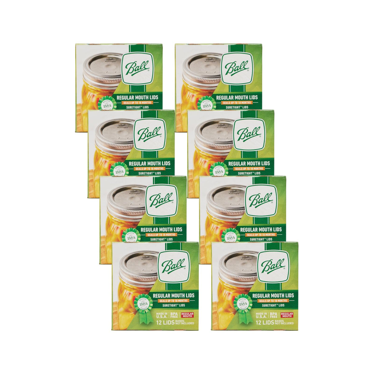 Ball Regular Mouth Lids provide an airtight seal for fresh jar preservation.