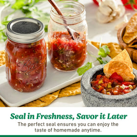 Ball regular mouth lids one-time-use lids for reliable seal after processing.