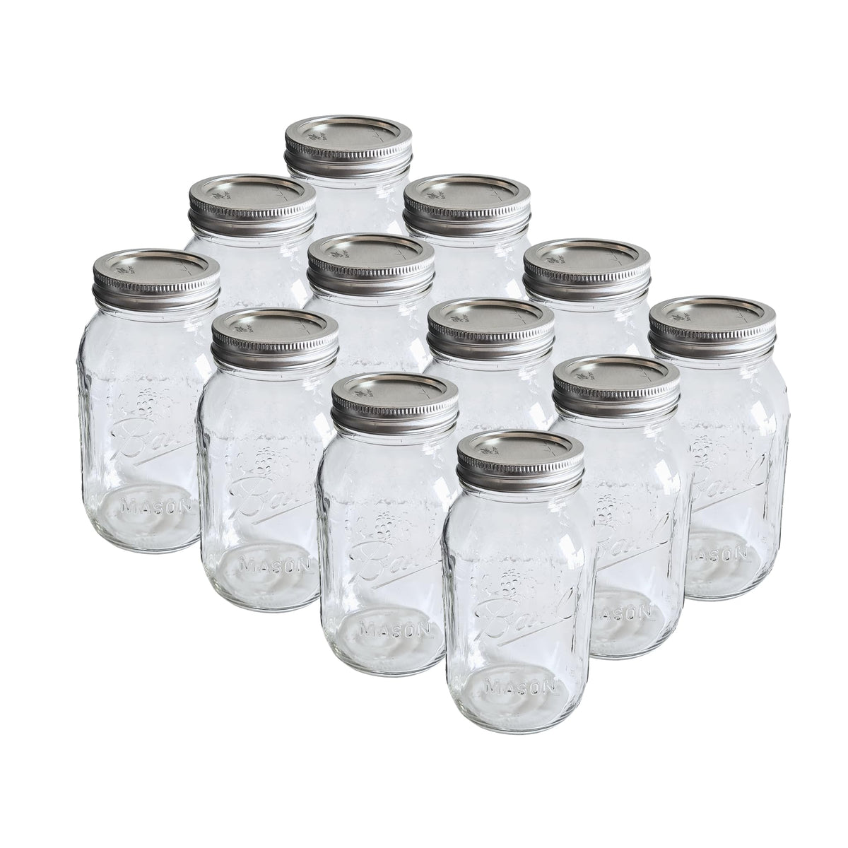 Ball regular-mouth mason jar with airtight lids ensures fermentation readiness