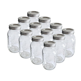 Ball regular-mouth mason jar with airtight lids ensures fermentation readiness