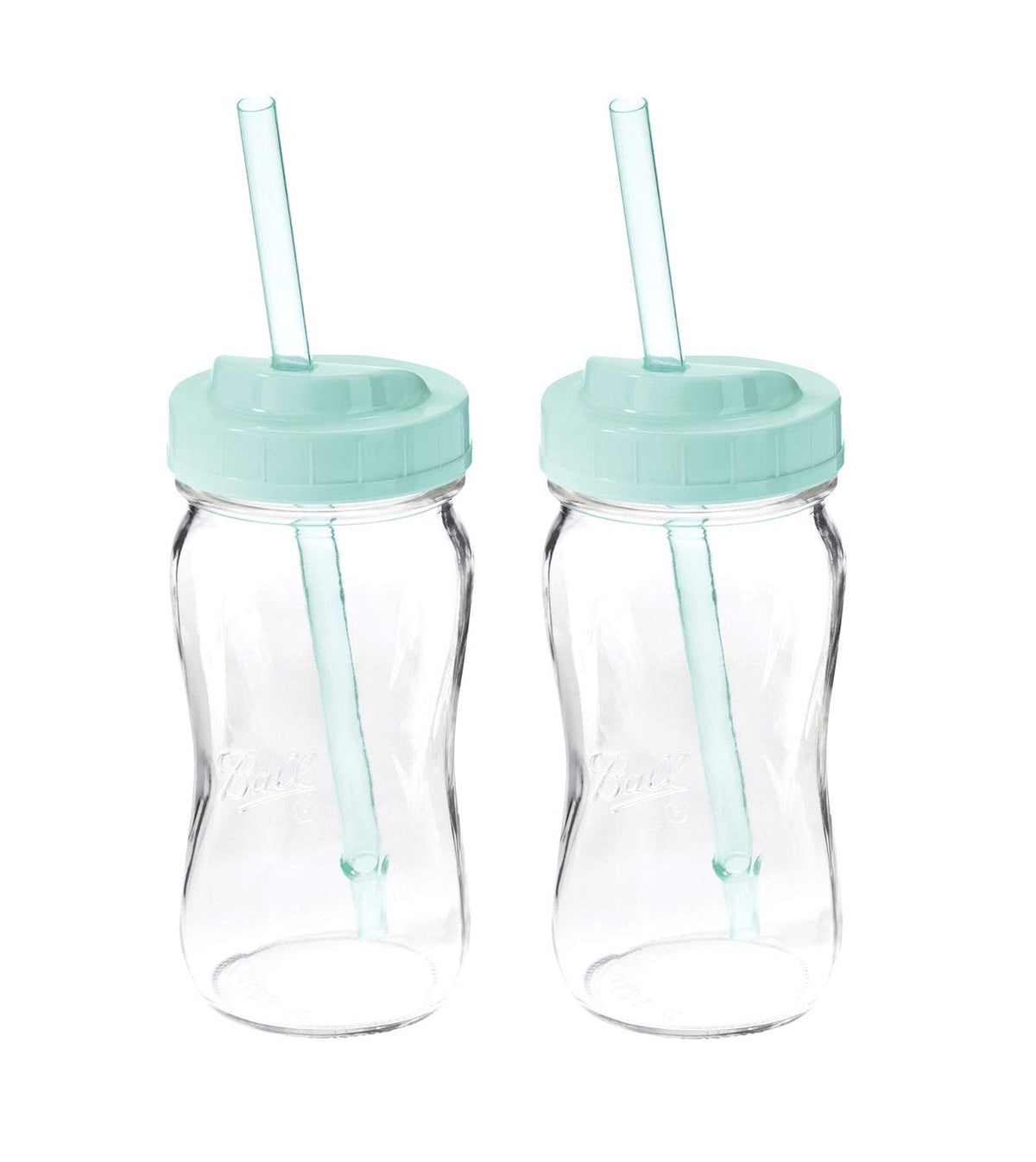 Ball Sip Straw Contoured Jar side view highlighting ergonomic grip for easy handling