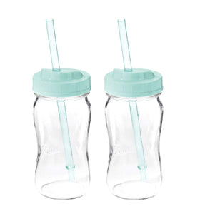 Ball Sip Straw Contoured Jar side view highlighting ergonomic grip for easy handling