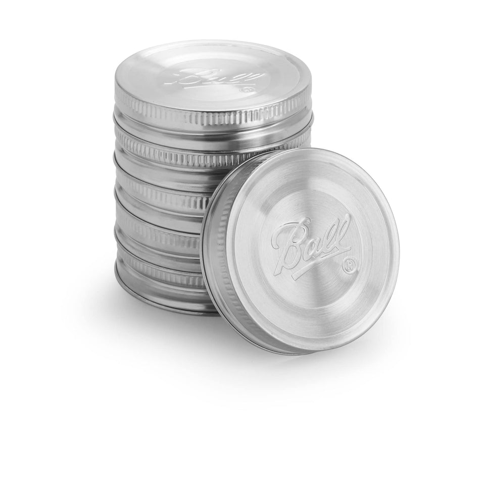 Ball stainless steel wide-mouth lids with airtight gasket for freshness