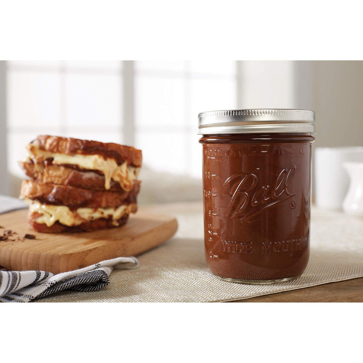 Ball Wide Mouth Pint jar suitable for preserves and crafts projects.