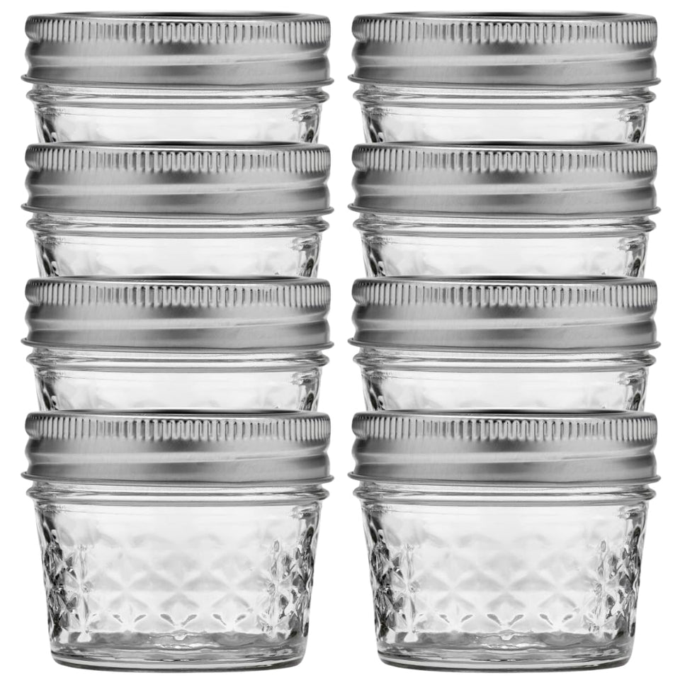 Ball wide-mouth quilted crystal jar front view ideal for canning and gifting