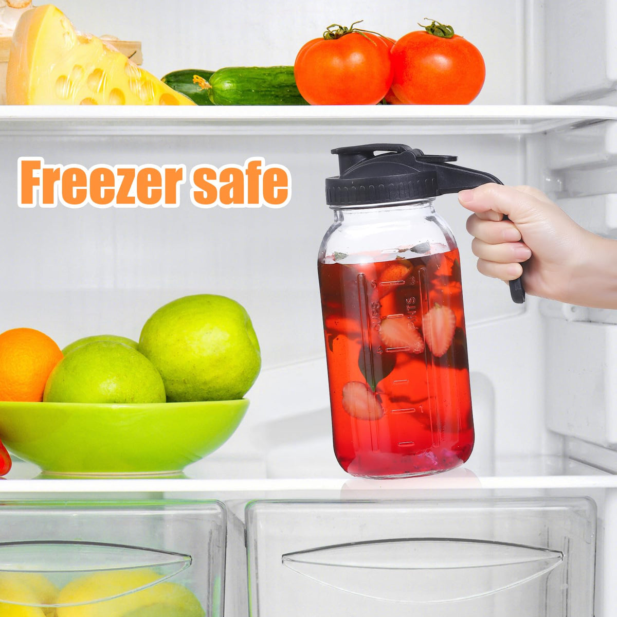 Balter-D glass jug designed for fridge storage and freshness