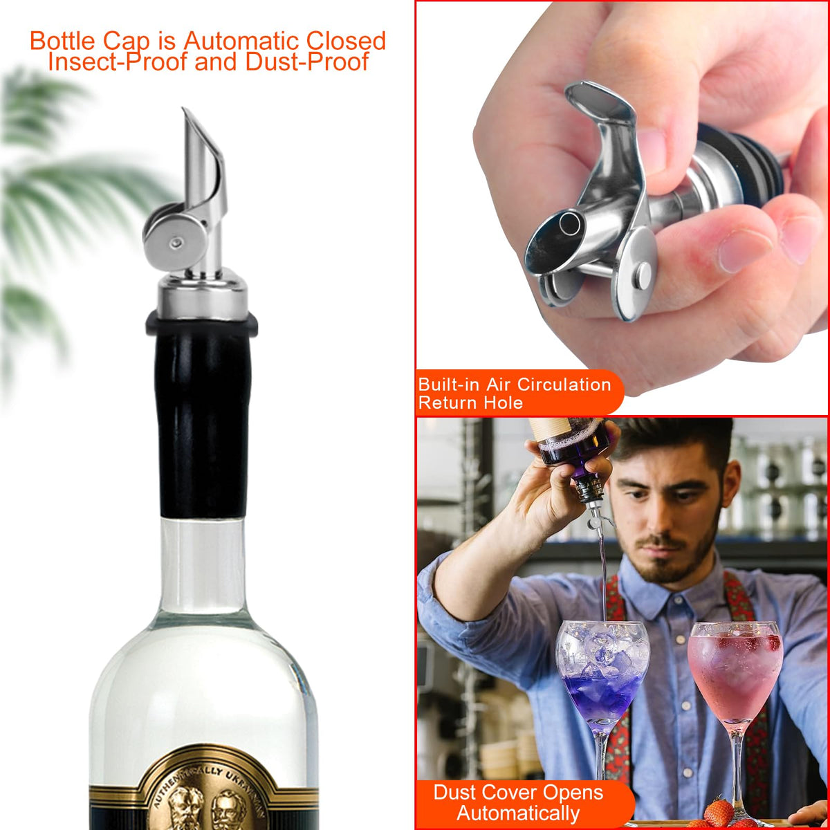 BALTRE weighted bottle pourer in action provides steady flow for consistent spouts