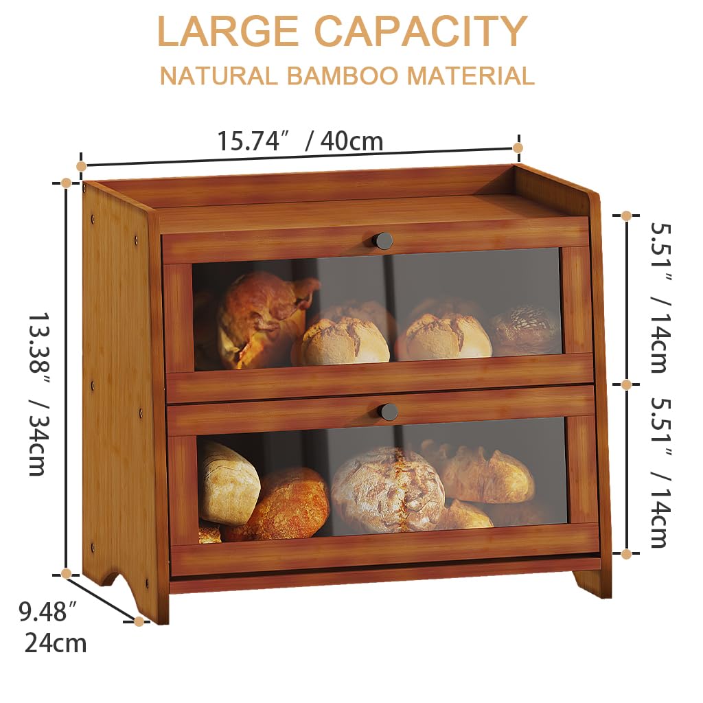 BAMBANG bread box with closed doors demonstrates space-saving design