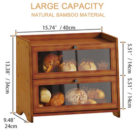 BAMBANG bread box with closed doors demonstrates space-saving design