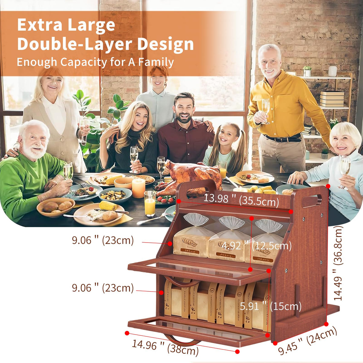 BAMBANG double-layer interior with ample space for loaves and pastries