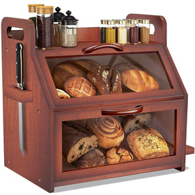 BAMBANG extra-large bread box assembly view shows sturdy construction for family use