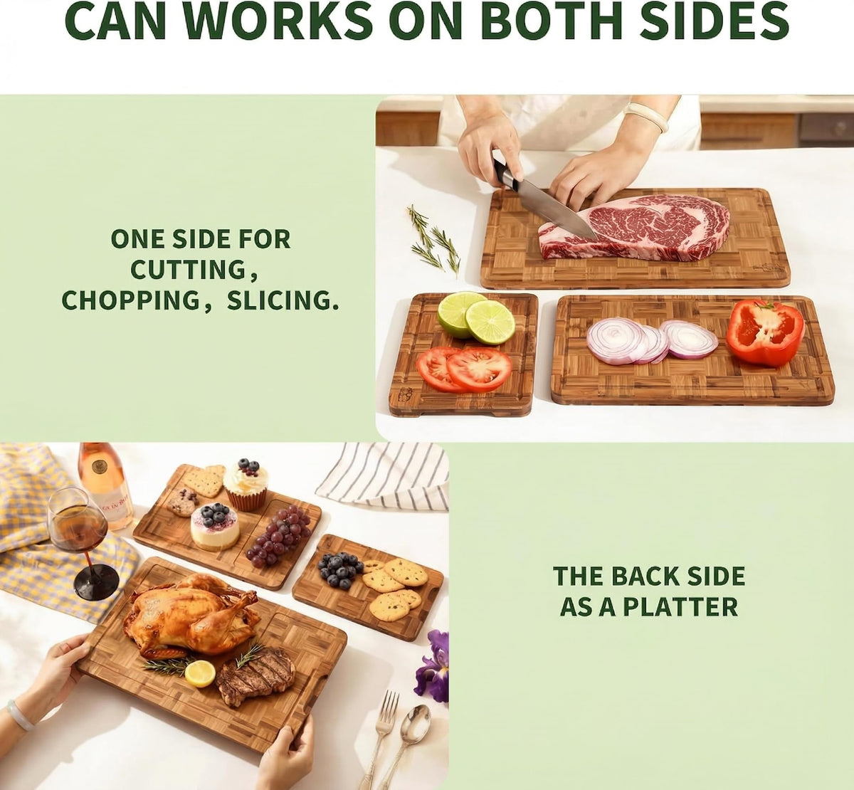 BAMBANG serving board ready for appetizers and cheese presentation.