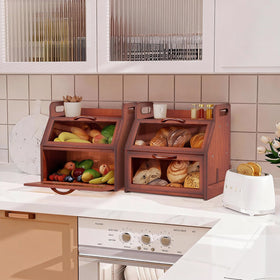 BAMBANG side racks illustrate accessible utensil storage near bread area