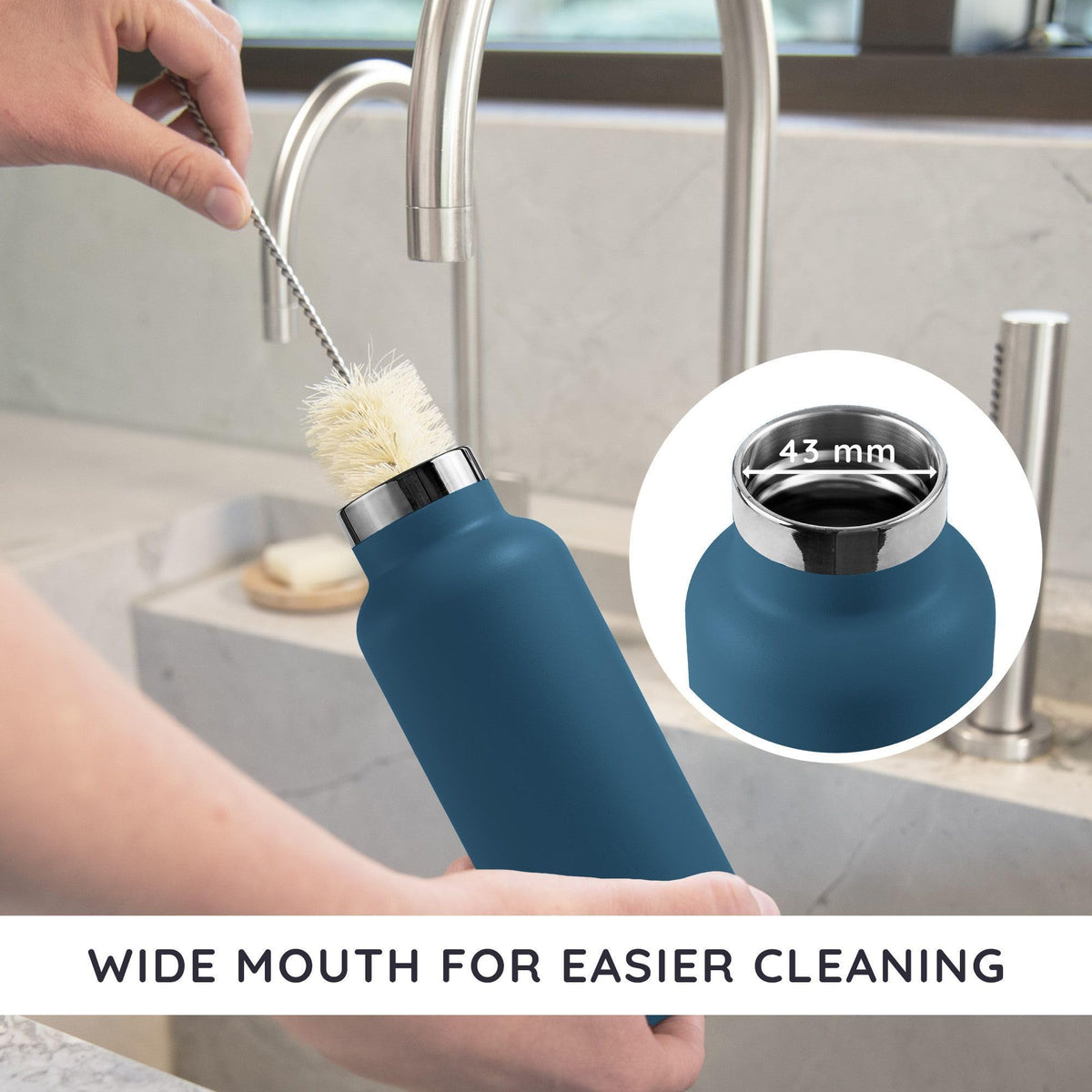 Bambaw Aegean blue design adds style to on-the-go hydration.
