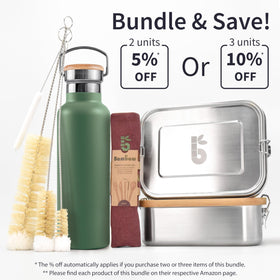Bambaw 16 oz Sage Green bottle ideal for work, travel, or workouts.