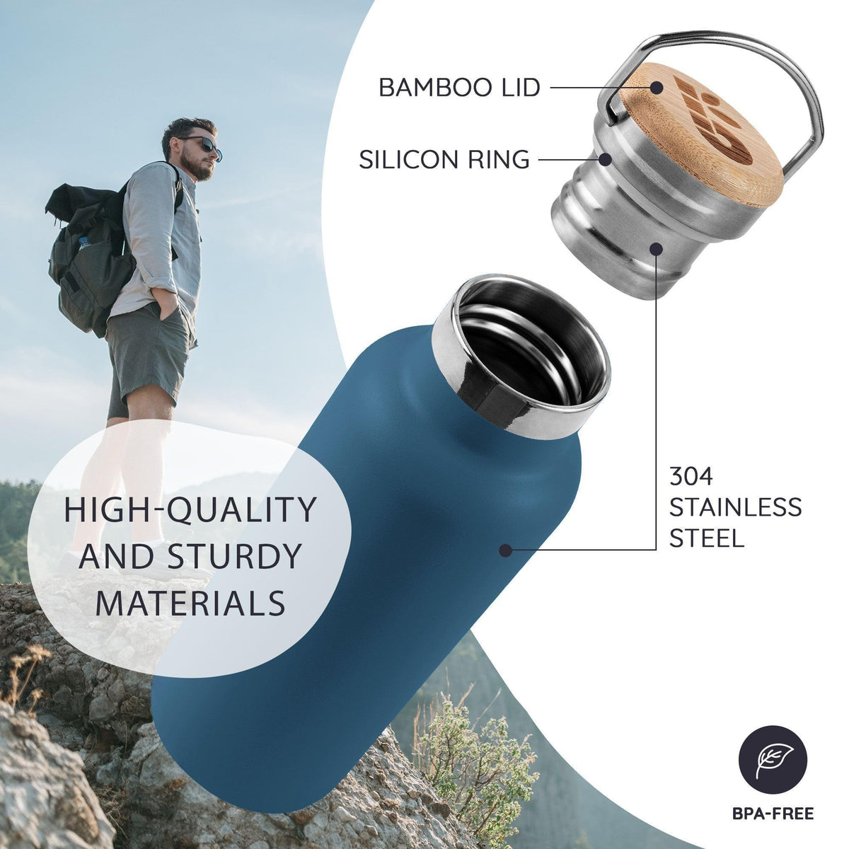 Bambaw insulated water bottle with durable construction for daily use.