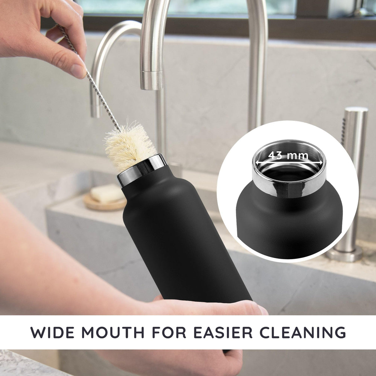 Bambaw leak-proof cap prevents spills during travel and workouts.
