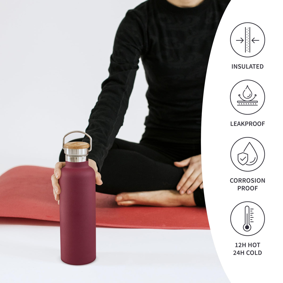 Bambaw leak-proof cap prevents spills during transport.