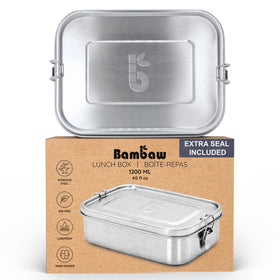 Bambaw lunch box 40-oz with secure latch for on-the-go meals