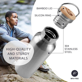 Bambaw stainless steel bottle surface shows scratch resistance without paint